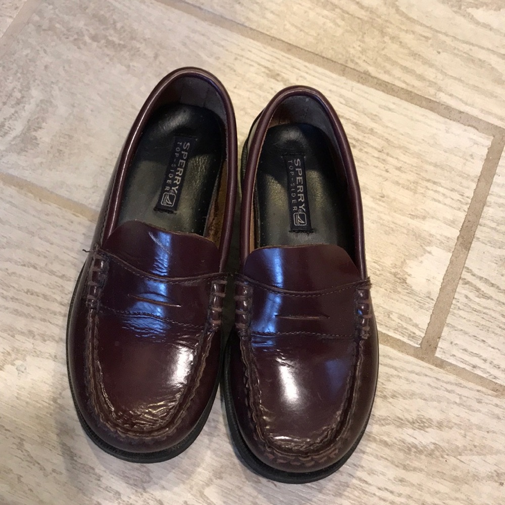 Sperry Burgundy penny loafers
